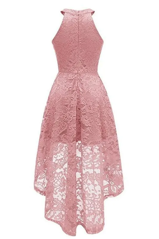 A| Bridelily Casual 1950s High Low Lace Dresses