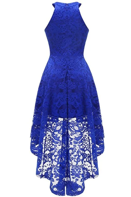 A| Bridelily Casual 1950s High Low Lace Dresses