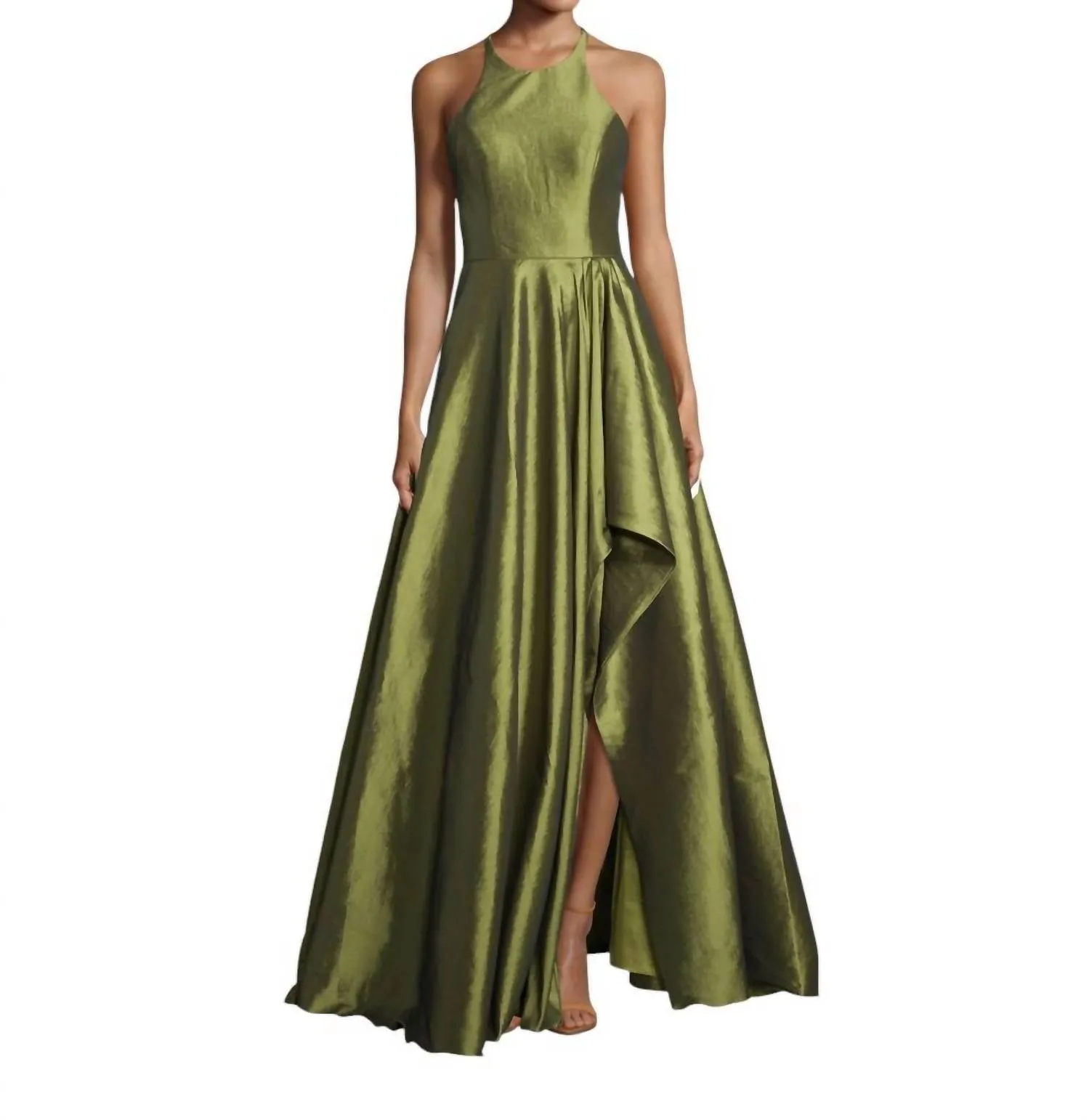 Alyce Paris - Halter Neck Shimmer High Low Gown