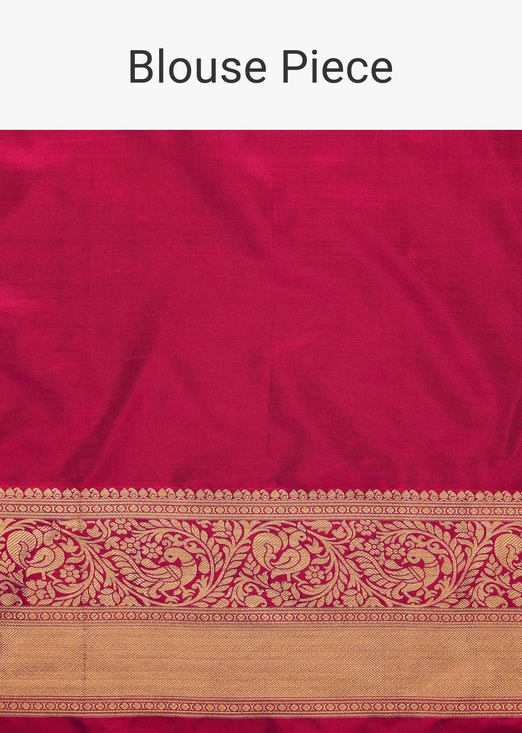 Azalea Pink Intricately Woven Kanjivaram Saree In Pure Silk With Unstitched Blouse