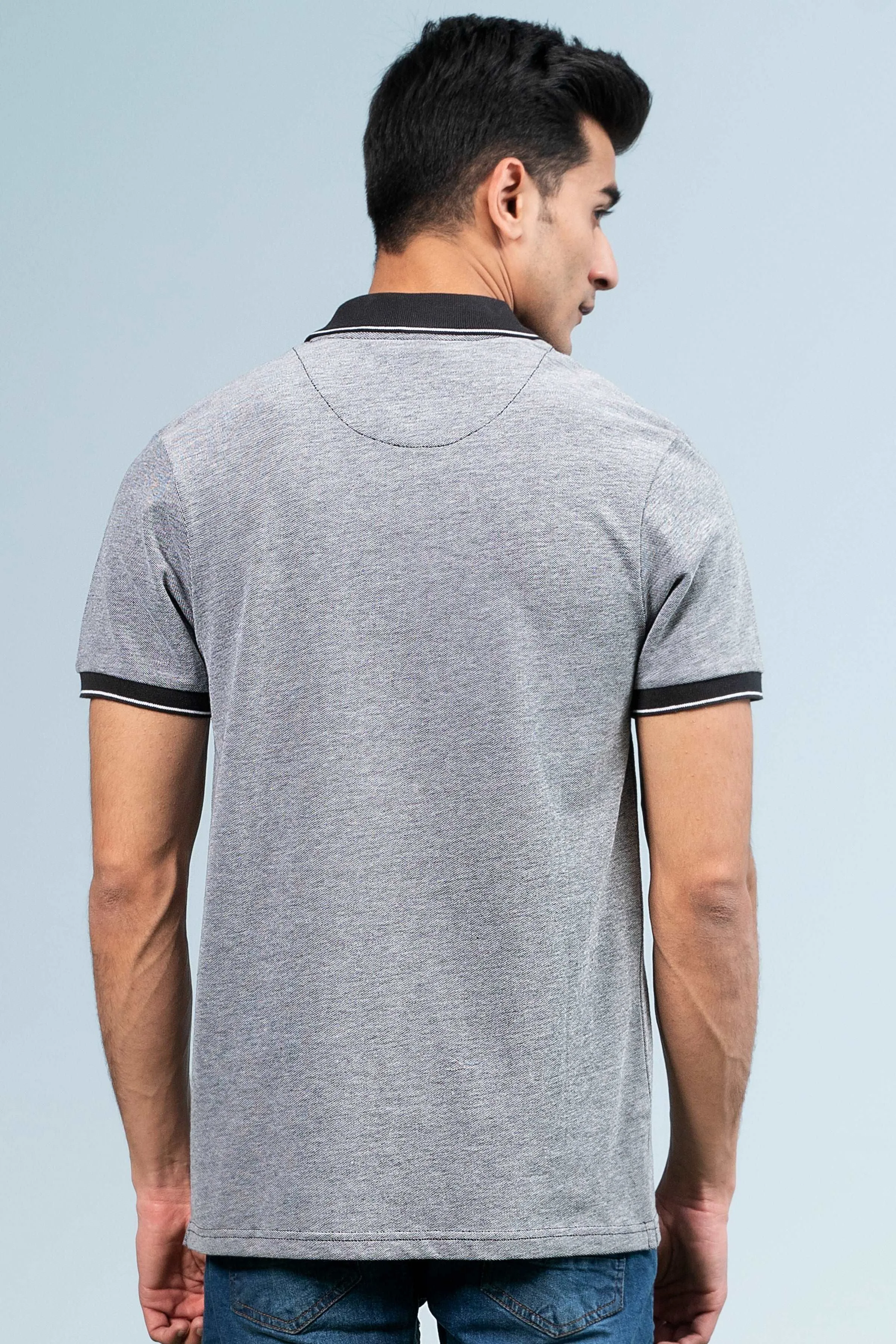BIRD EYE POLO BLACK