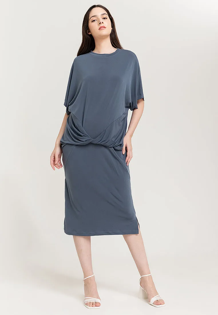 Dylan Twist Front Midi Dress
