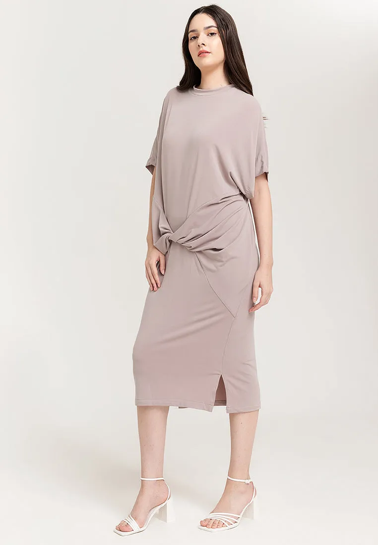 Dylan Twist Front Midi Dress