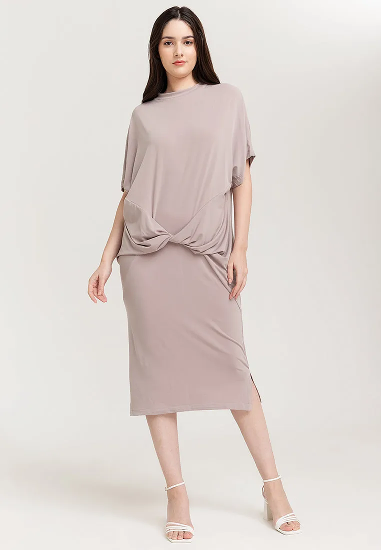 Dylan Twist Front Midi Dress