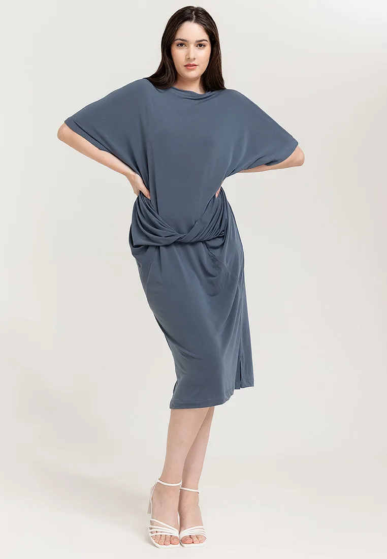 Dylan Twist Front Midi Dress