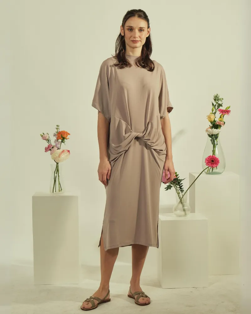 Dylan Twist Front Midi Dress