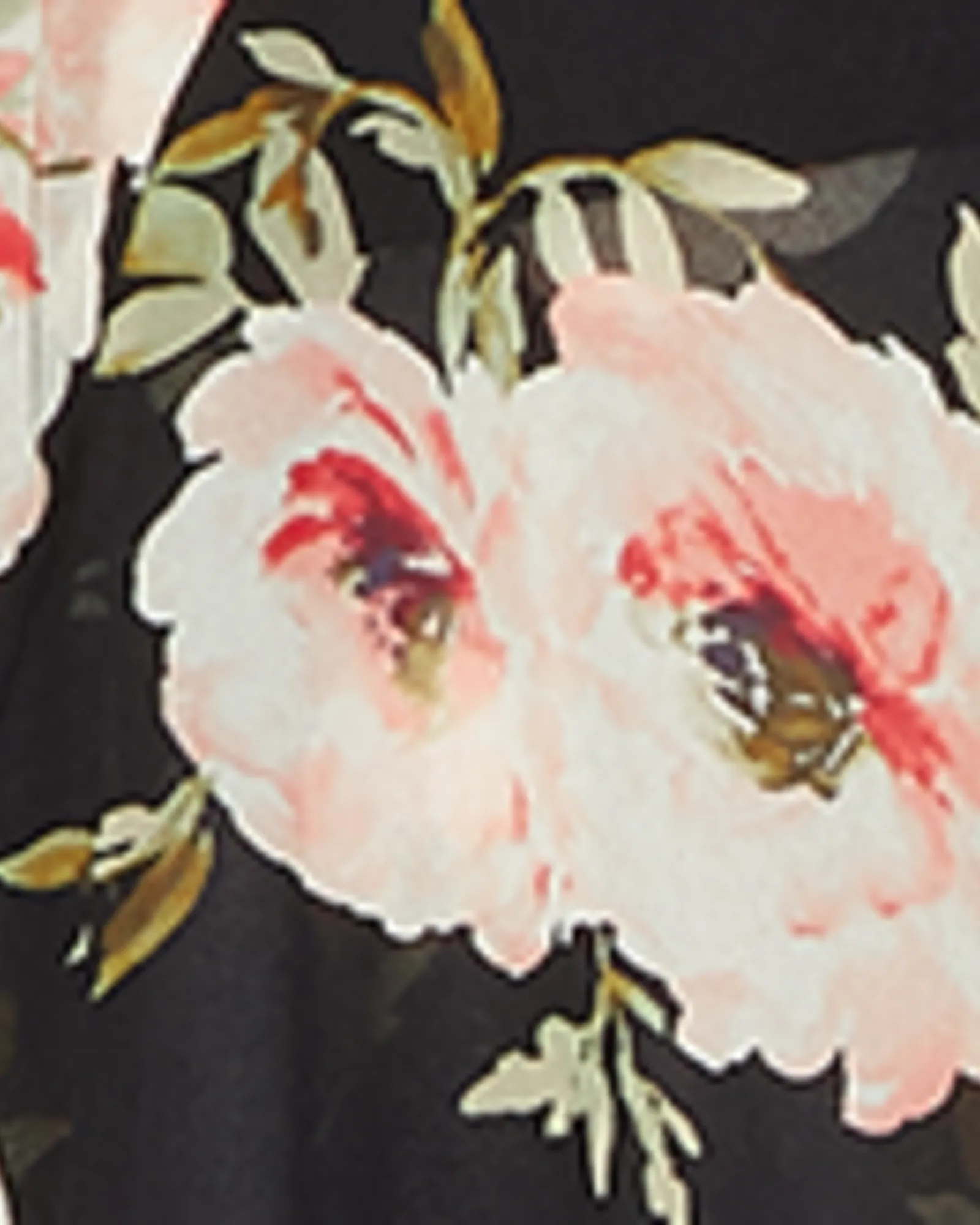 Elle Short Sleeve Kimono | Black / Pink