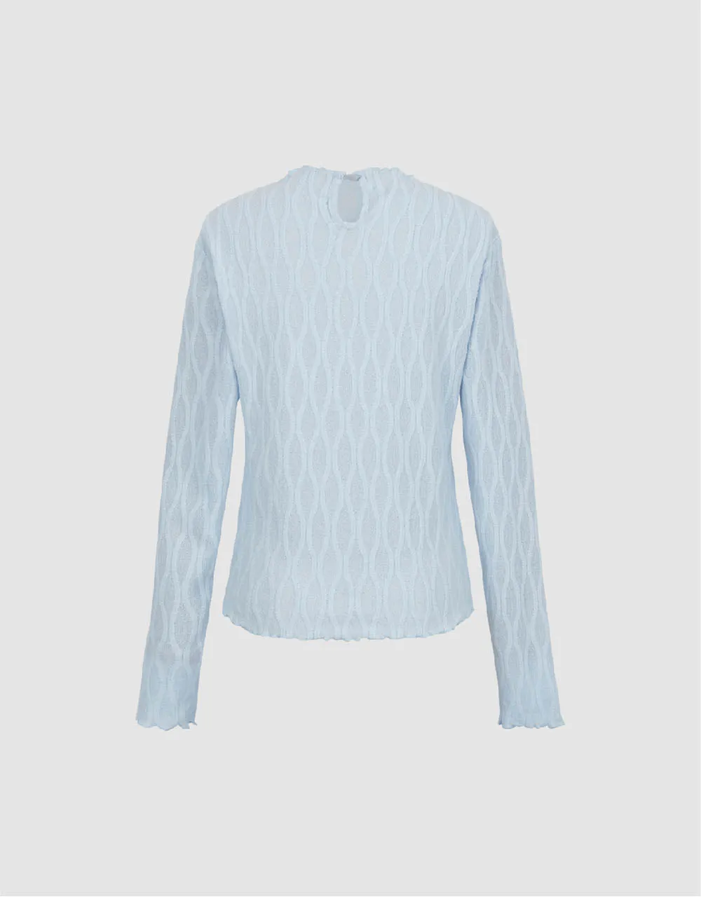 Embossed Skinny Knitted T-Shirt