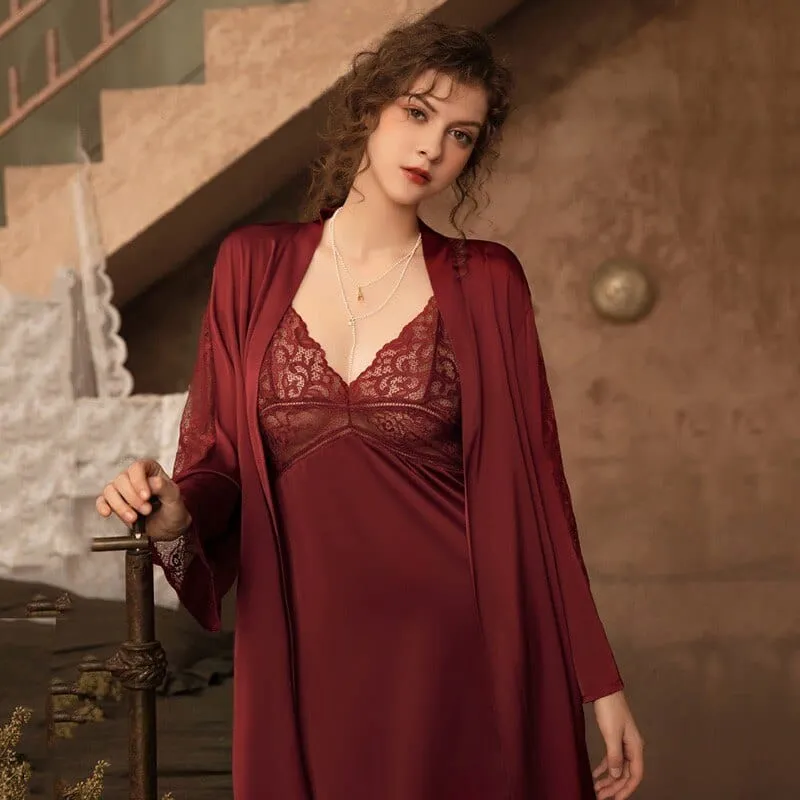 Everly Lace Robe Set