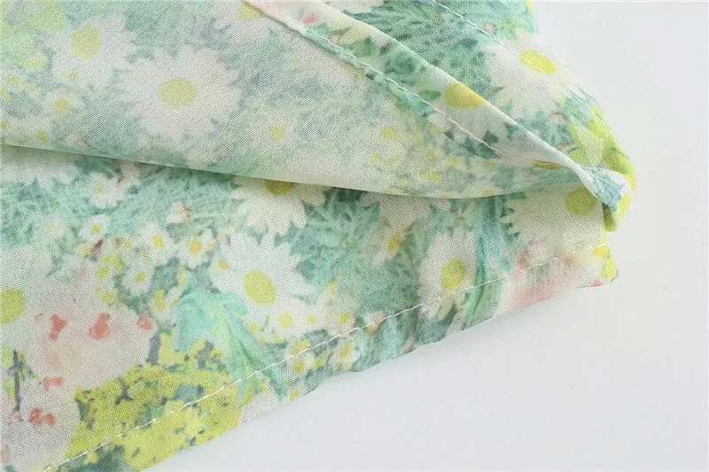 FLORAL PRINT WRAP BLOUSE
