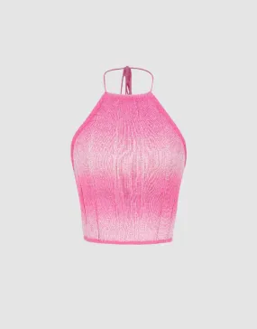 Halter Neck Knitted Top