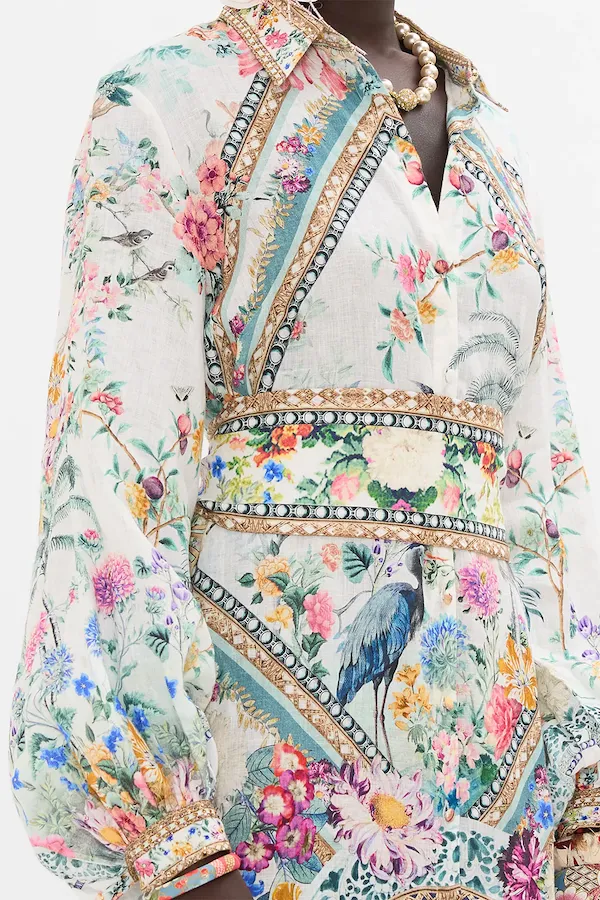 HIGH LOW MIDI SHIRT DRESS