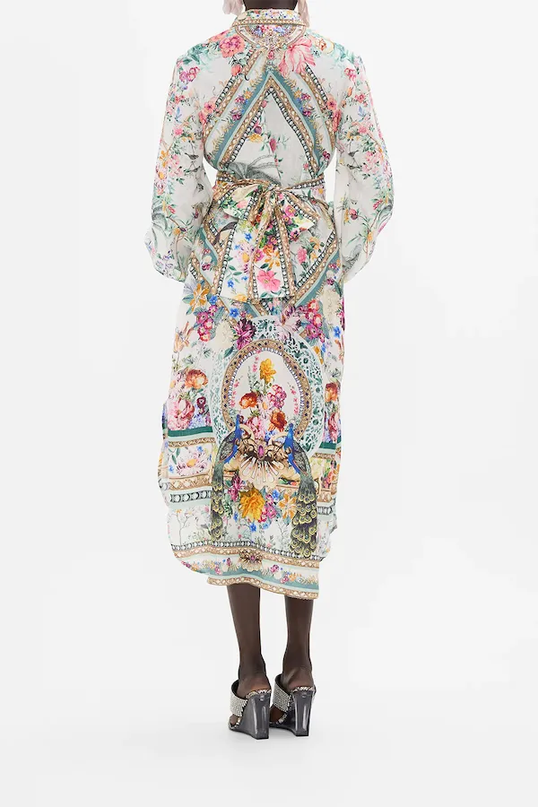 HIGH LOW MIDI SHIRT DRESS