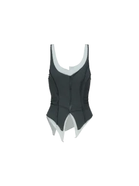 Indigo Deconstructed Knitted Tank Top