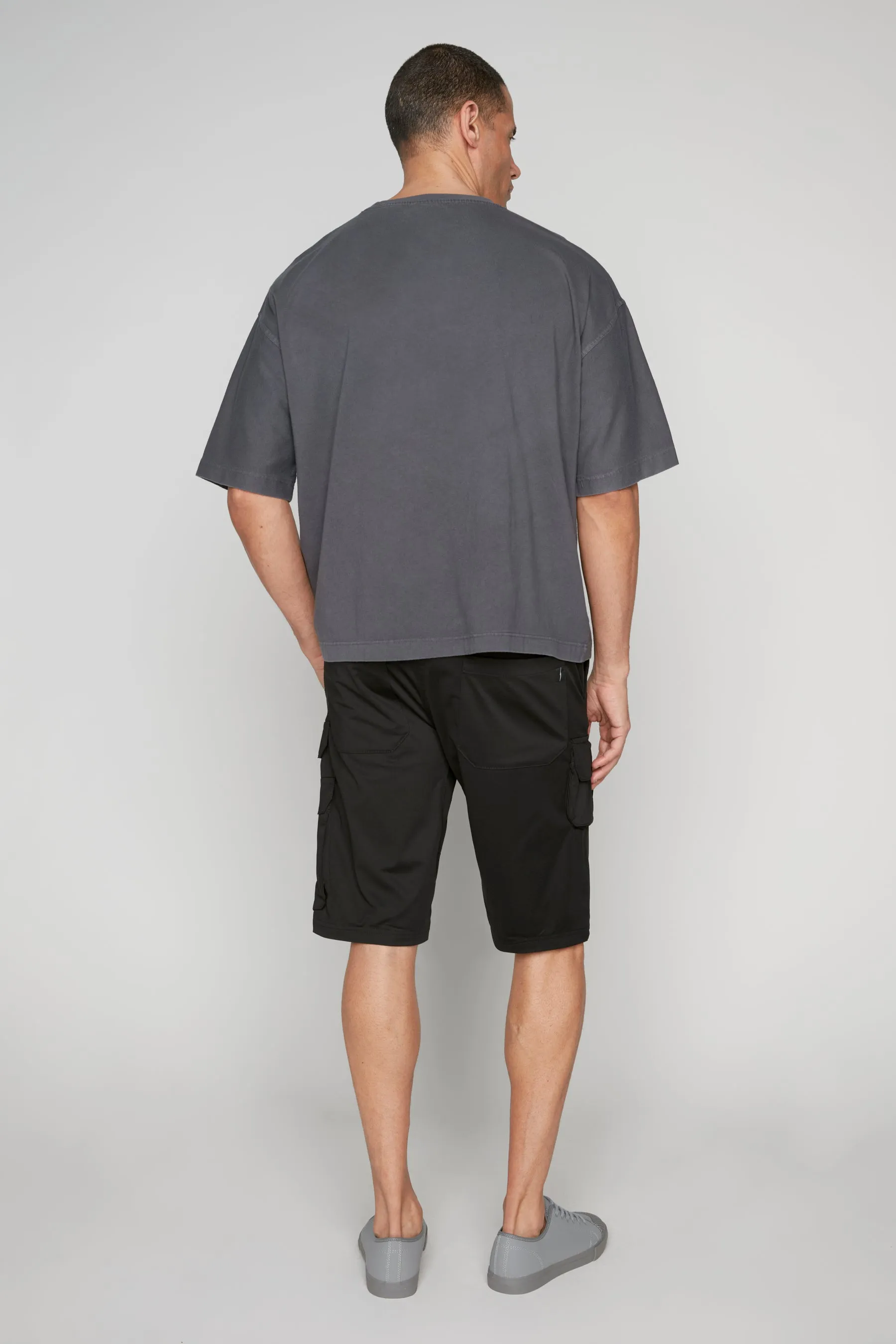 JUDE - Mens Multi Cargo Shorts - Black
