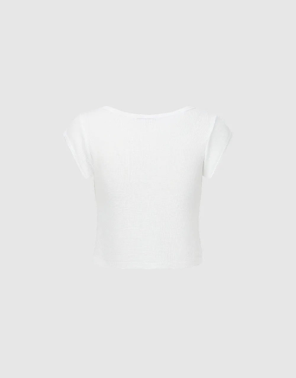 Lace Up Crew Neck Knitted Tank Top