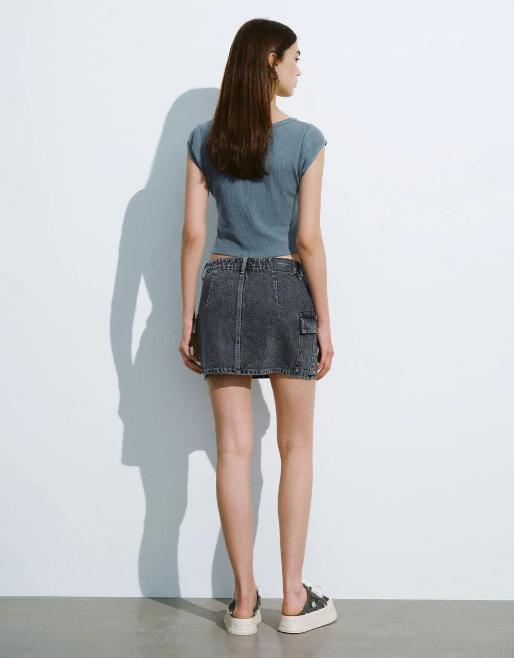 Lace Up Crew Neck Knitted Tank Top