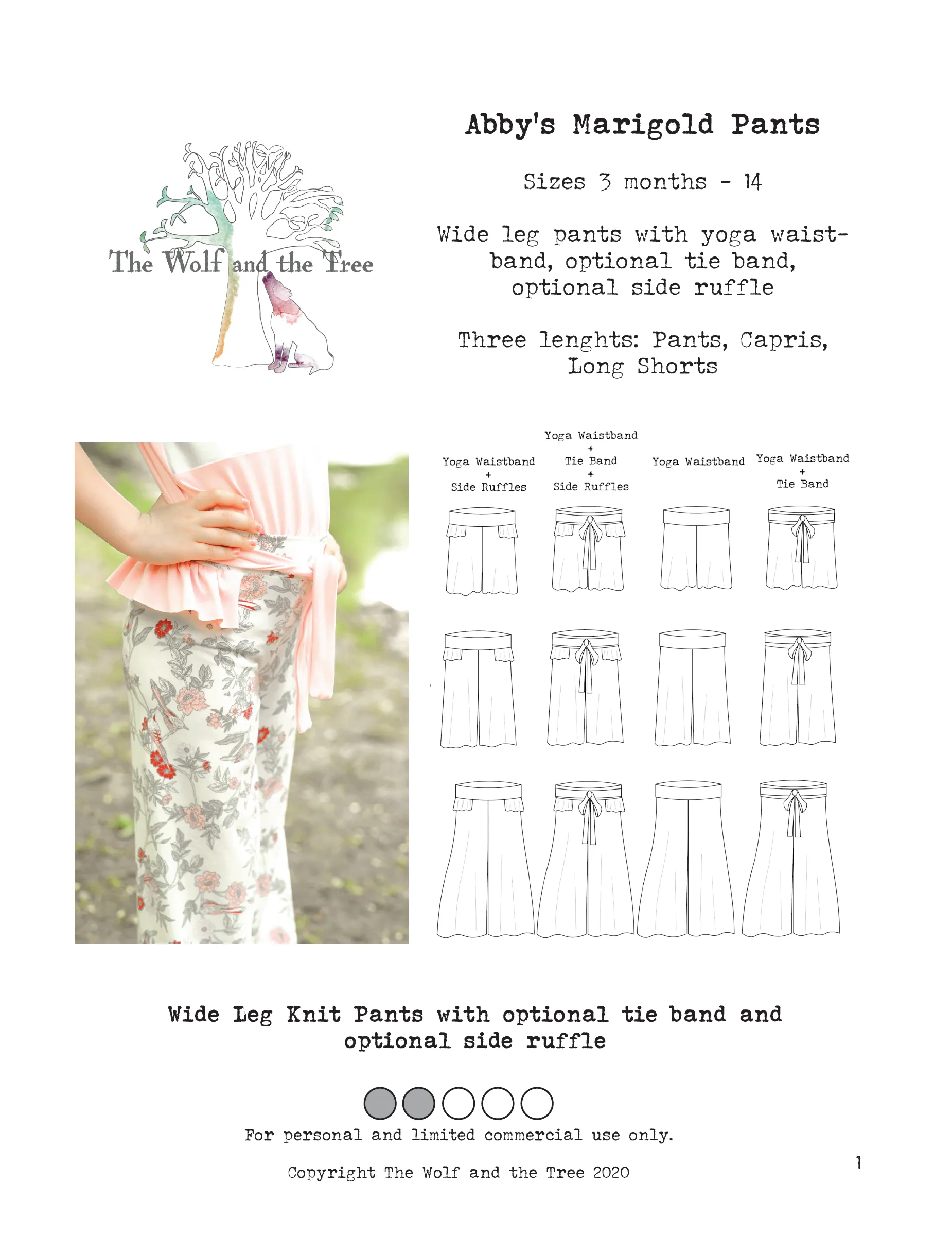 *Last Chance Pattern*
 Abby's Marigold Pants