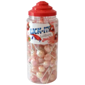 Lick-It Halal Strawberry & Cream 16g Lollies - 100 Count