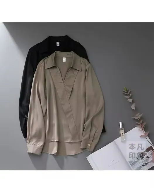 Long Sleeve Shirt for Women Vintage Clothes Tops Blouses  331238