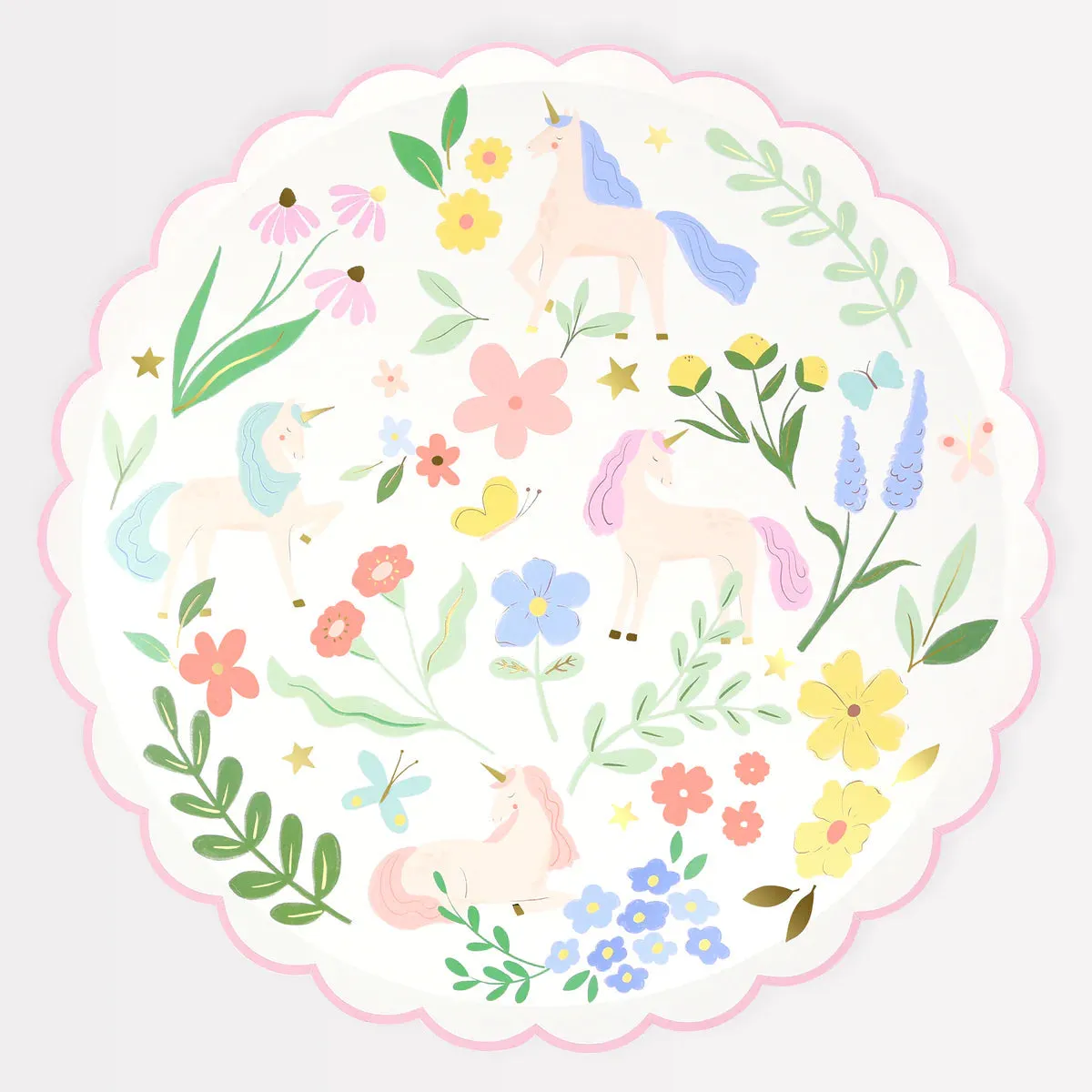 Meadow Unicorns Dinner Plates (x 8)