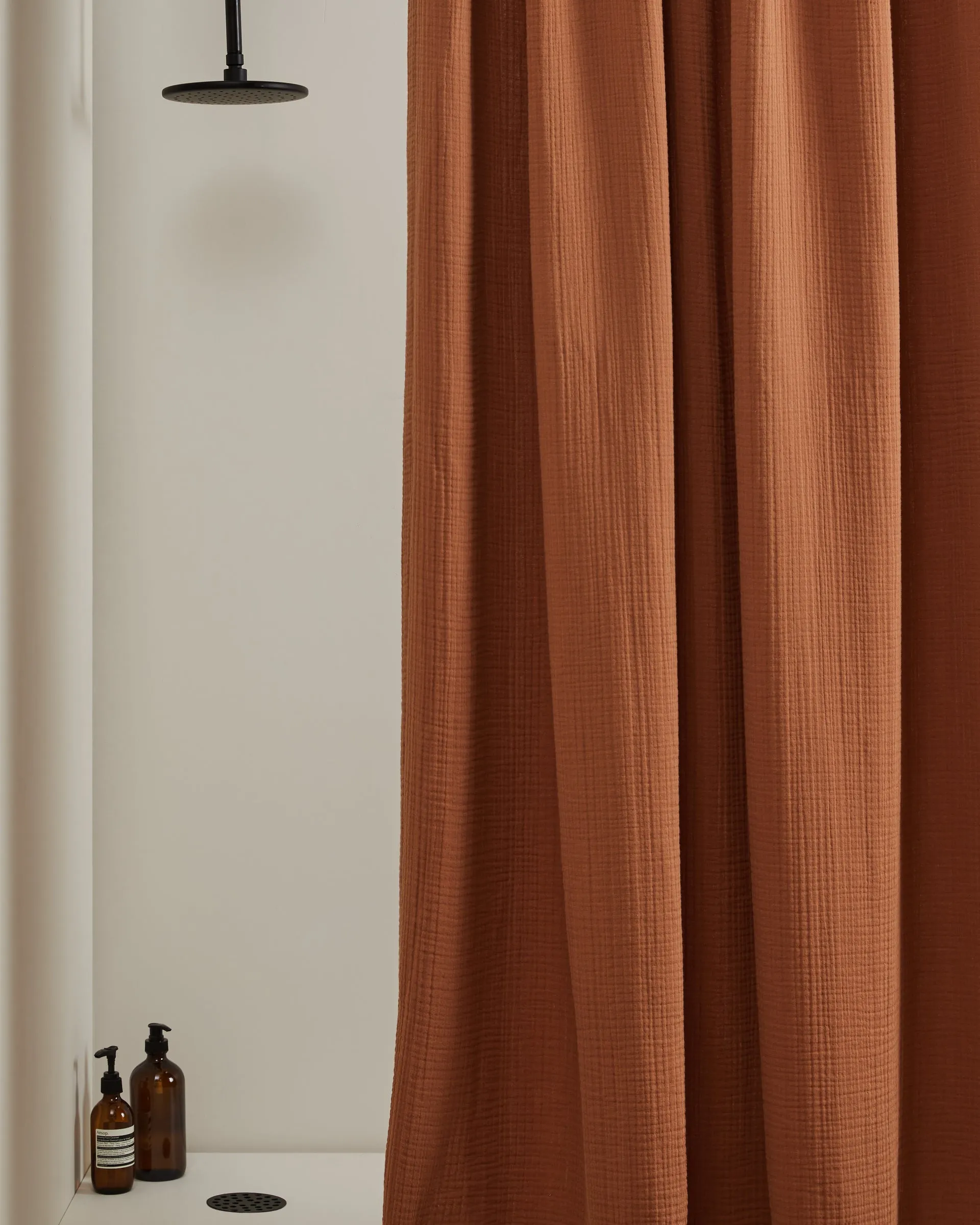 Organic Cloud Cotton Shower Curtain (Terra)