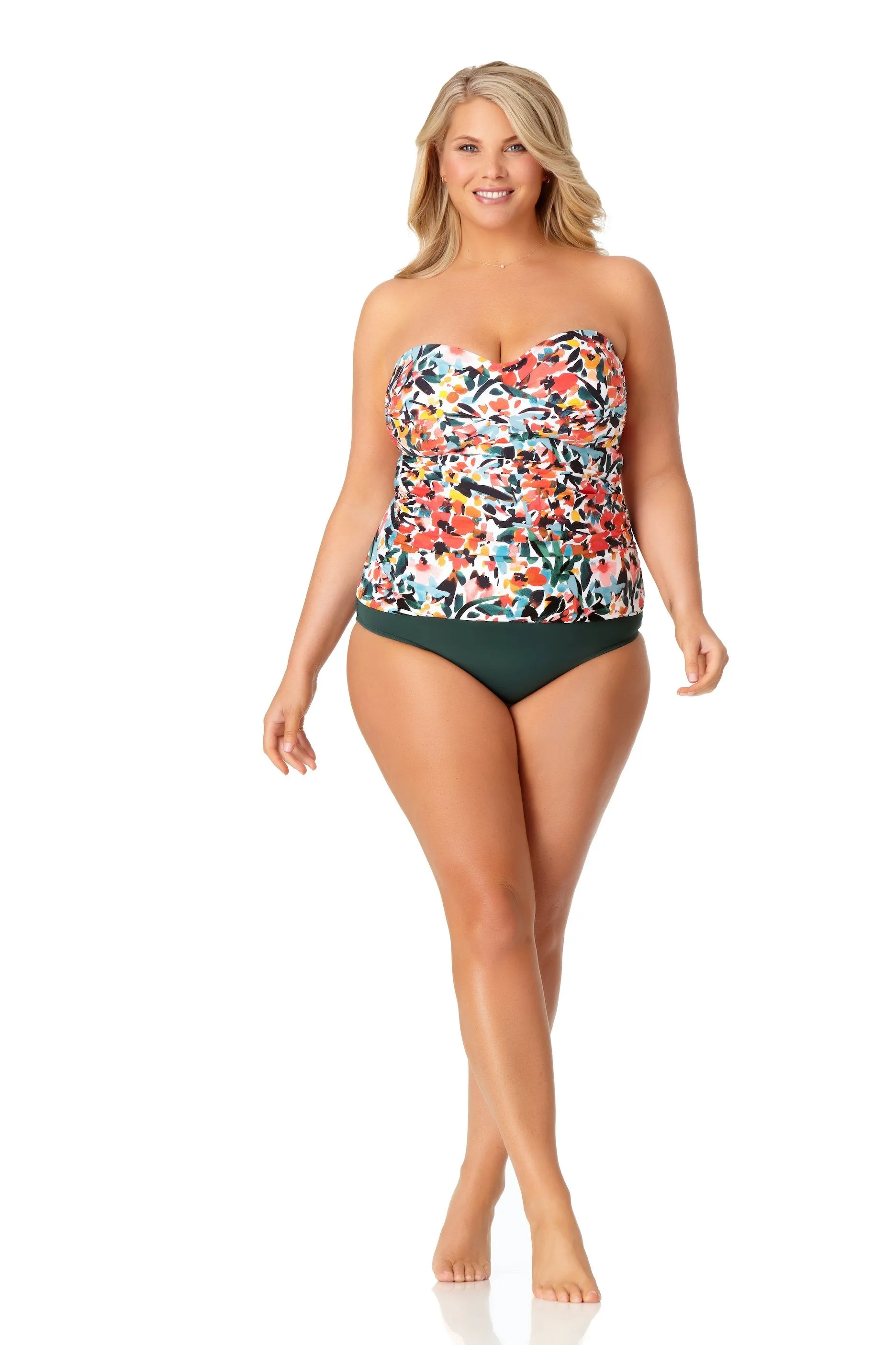 Pre-Order Anne Cole® Sunset Floral Twist Front Tankini Swimsuit Top