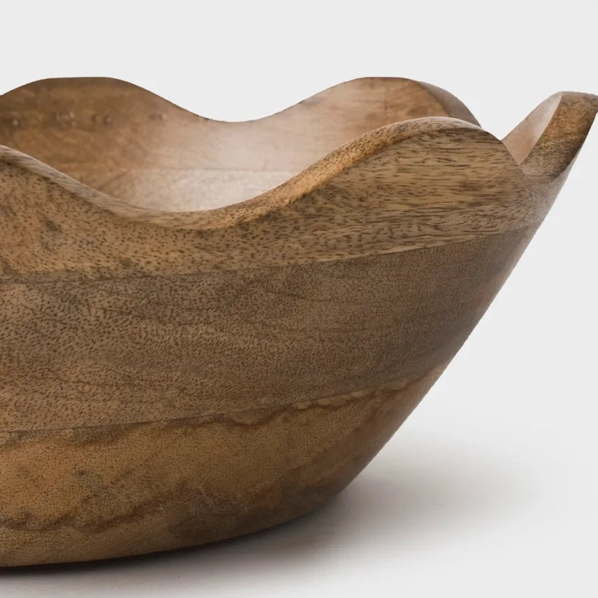 Scalloped Wooden Bowls