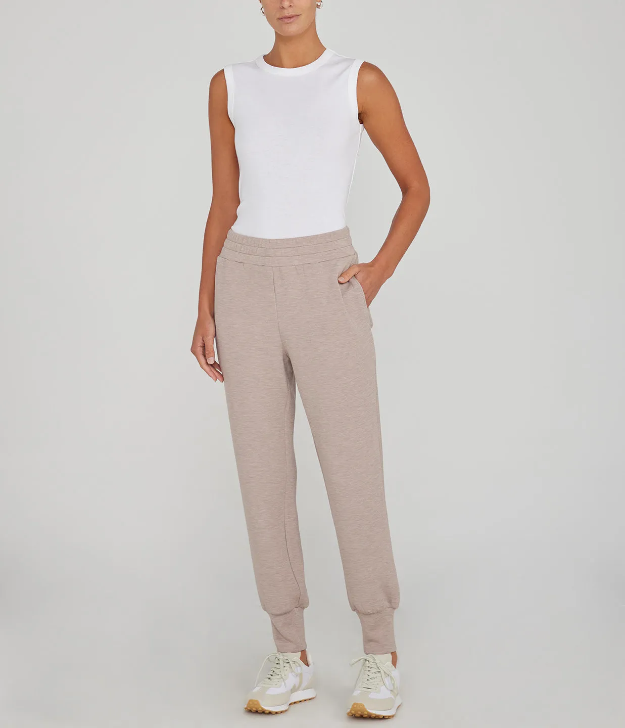Slim Cuff 27.5 Pant in Taupe Marle