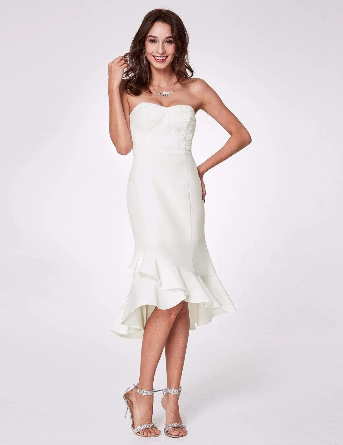 Strapless High Low Cocktail Dress