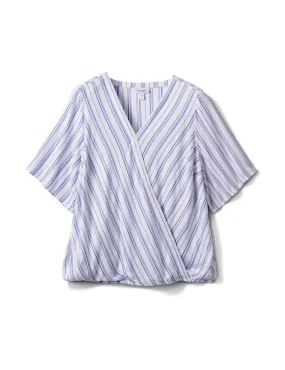 Stripe Wrap Hi-Lo Top