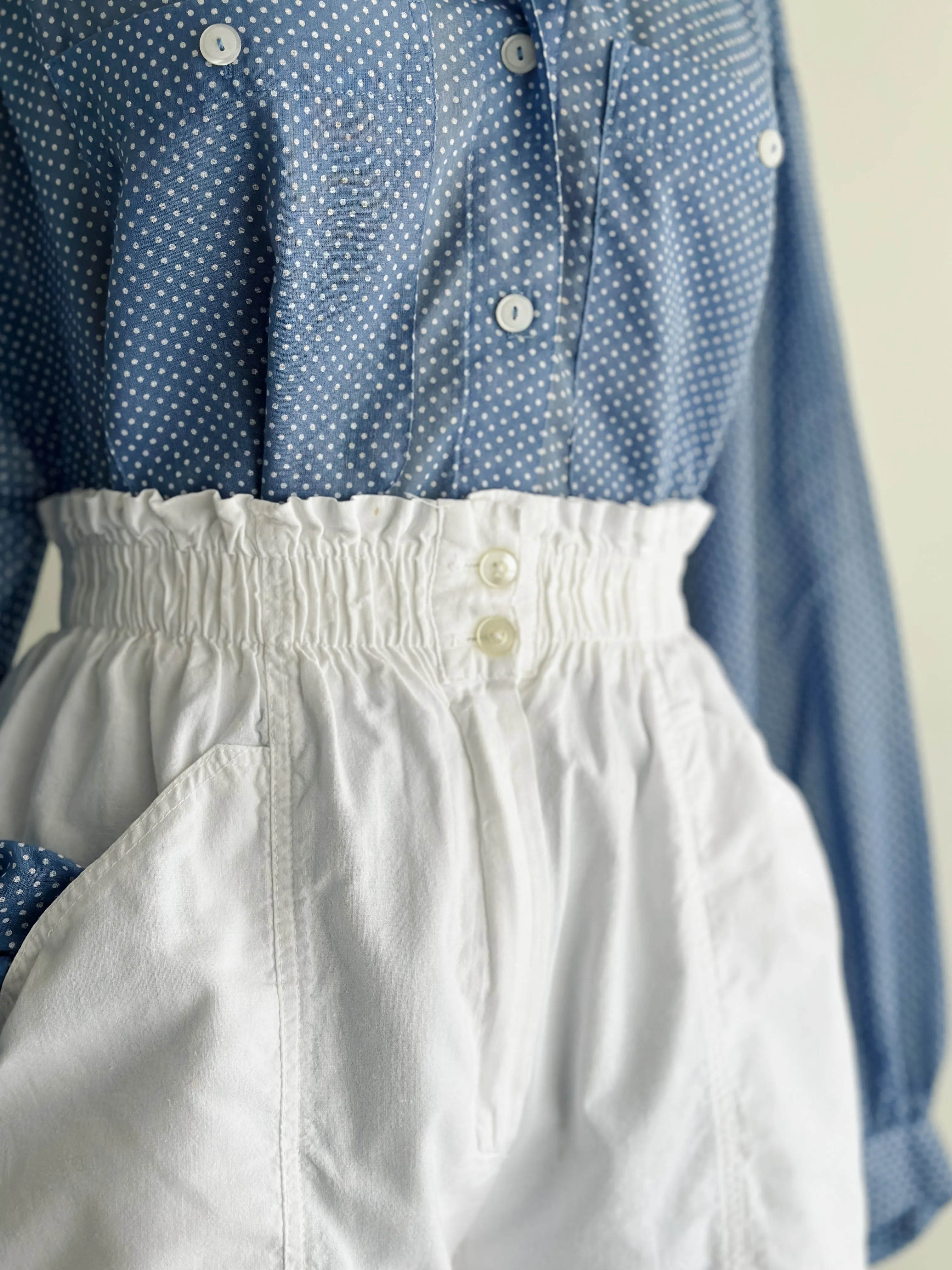 vintage white cotton shorts (M)