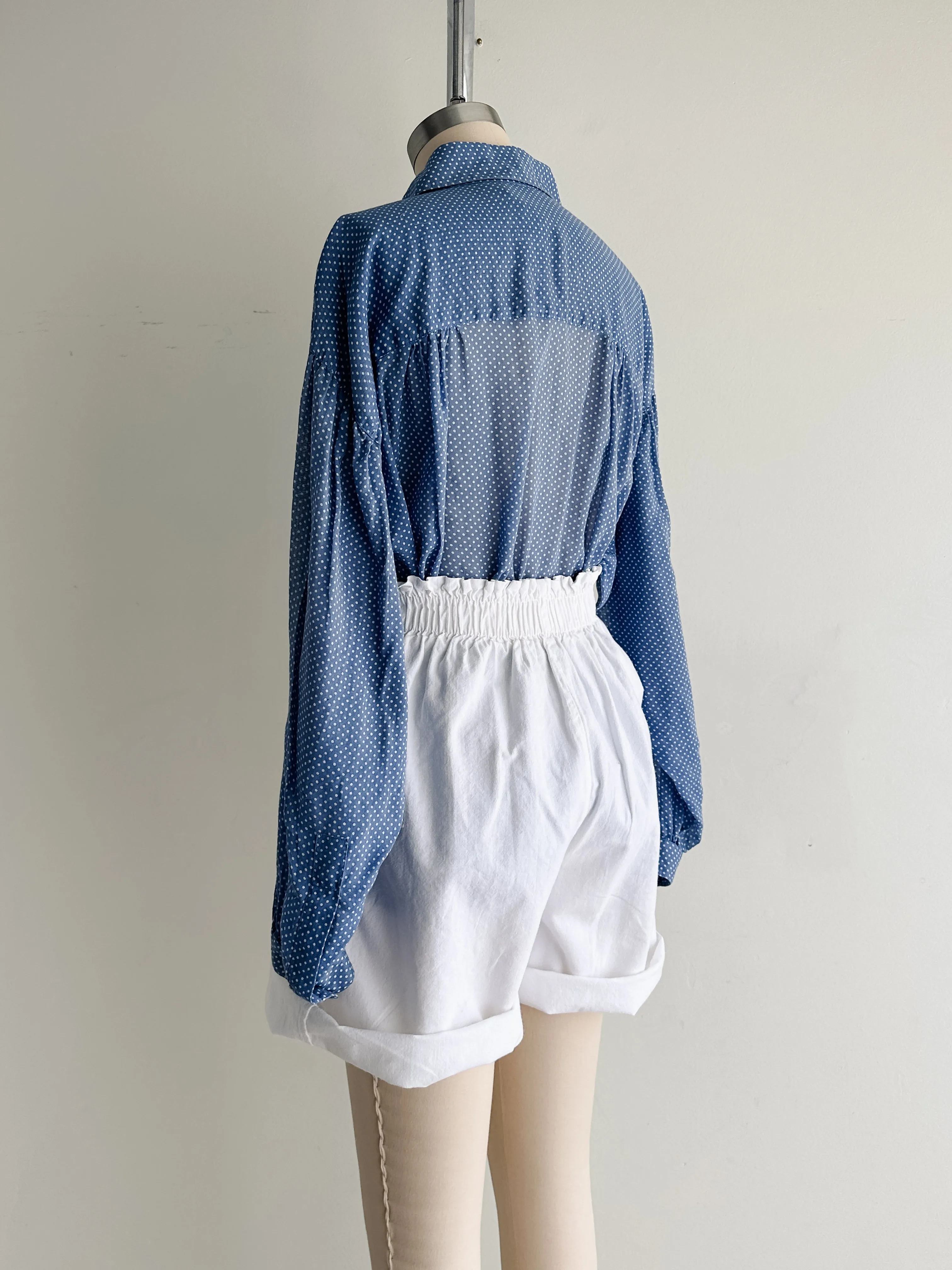 vintage white cotton shorts (M)