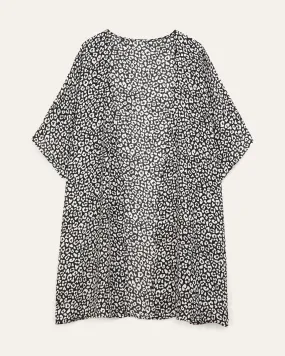 Vivian Glam Day Kimono | Black / White