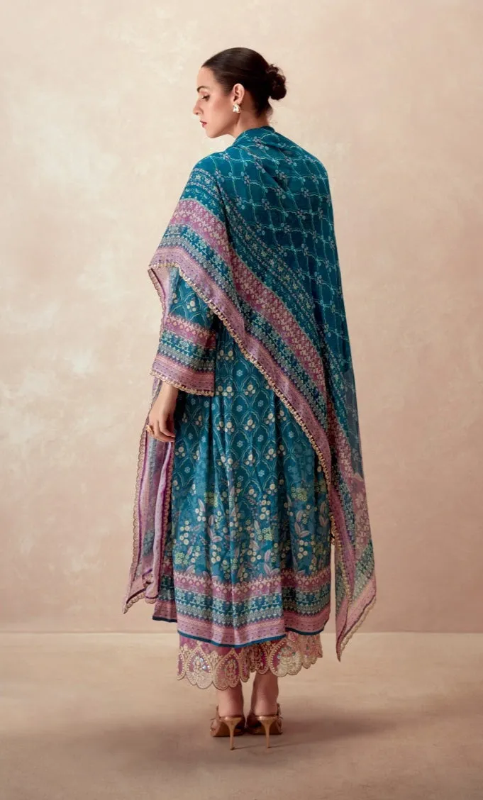 Women's Designer Party Wear Pure Soft Muslin Staple With Digital Print Salwar Suite