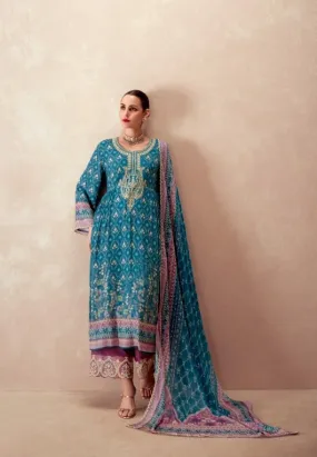 Women's Designer Party Wear Pure Soft Muslin Staple With Digital Print Salwar Suite